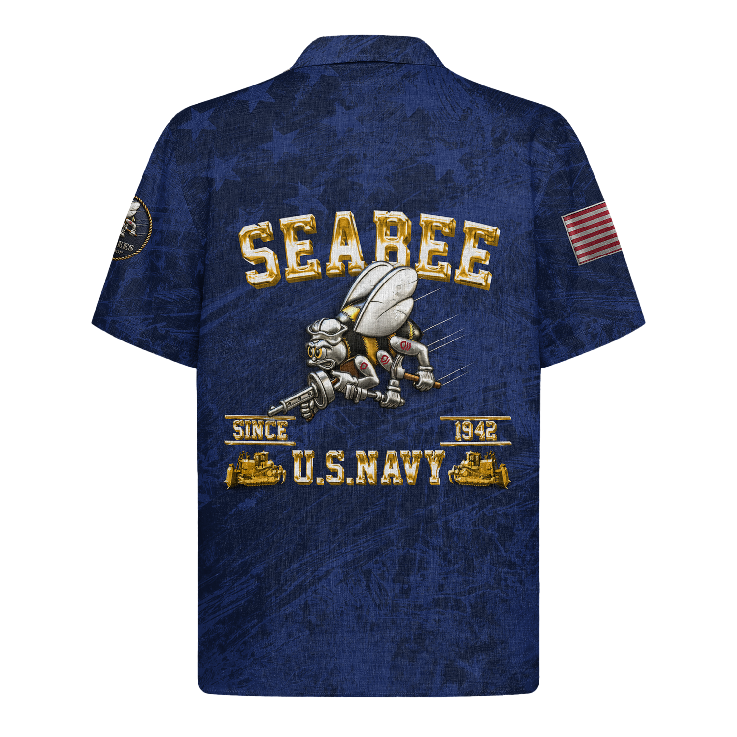 US Navy Seabees 250th Years Of Service Hawaiian Shirt