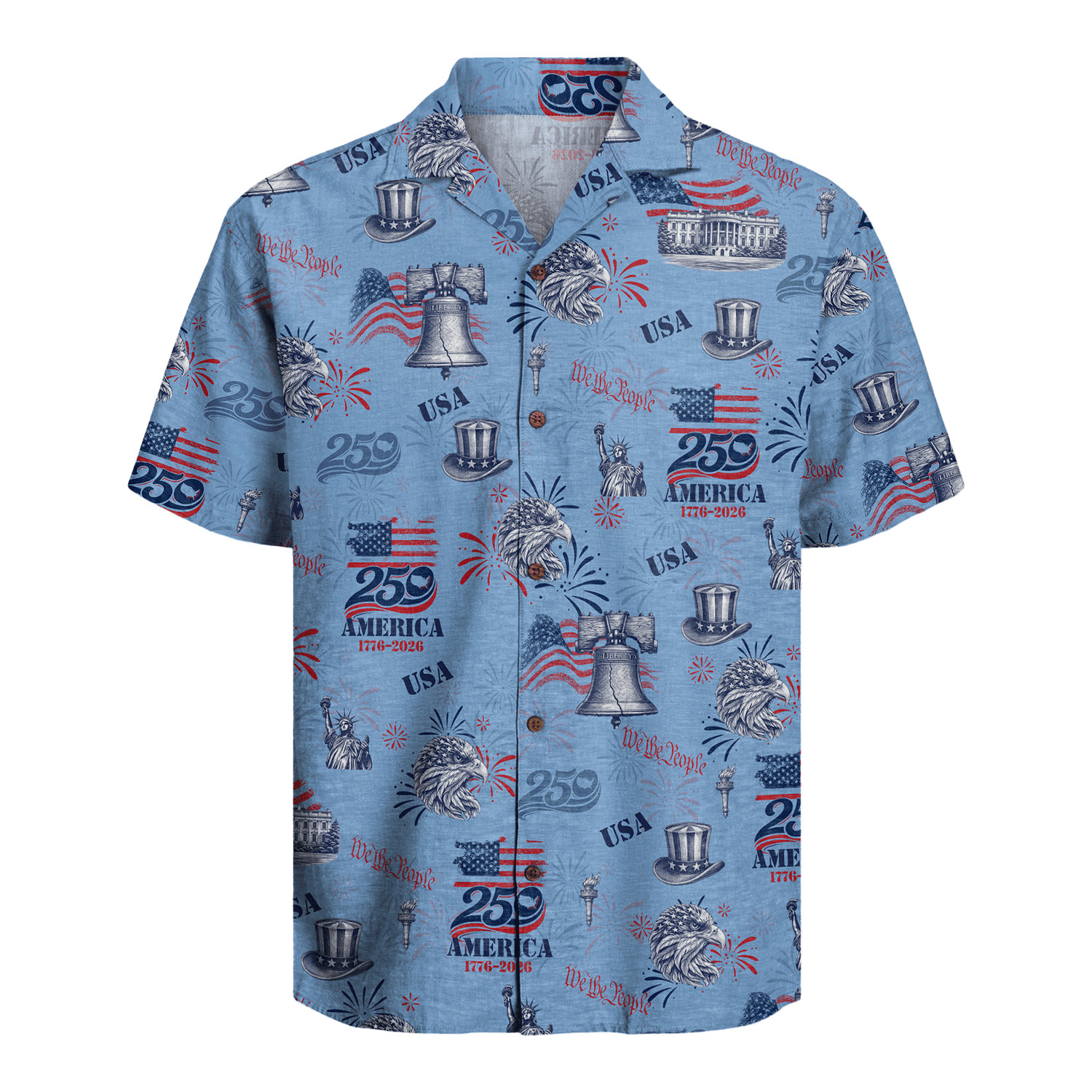 America 250 Years Of Freedom Hawaiian Shirt