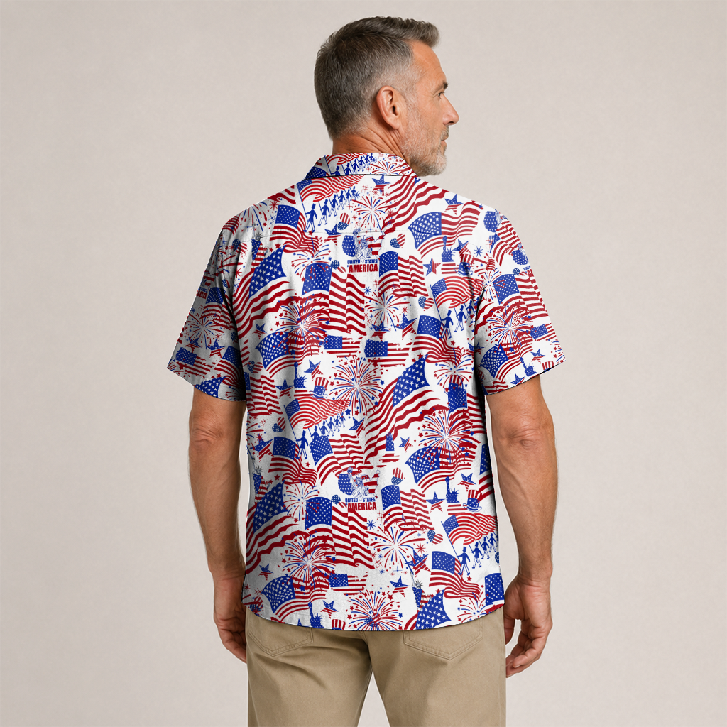 Happy USA Hawaiian Shirt