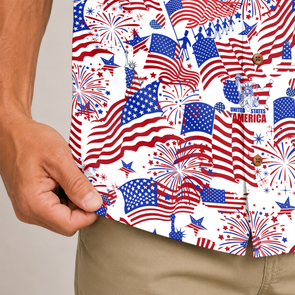 Happy USA Hawaiian Shirt