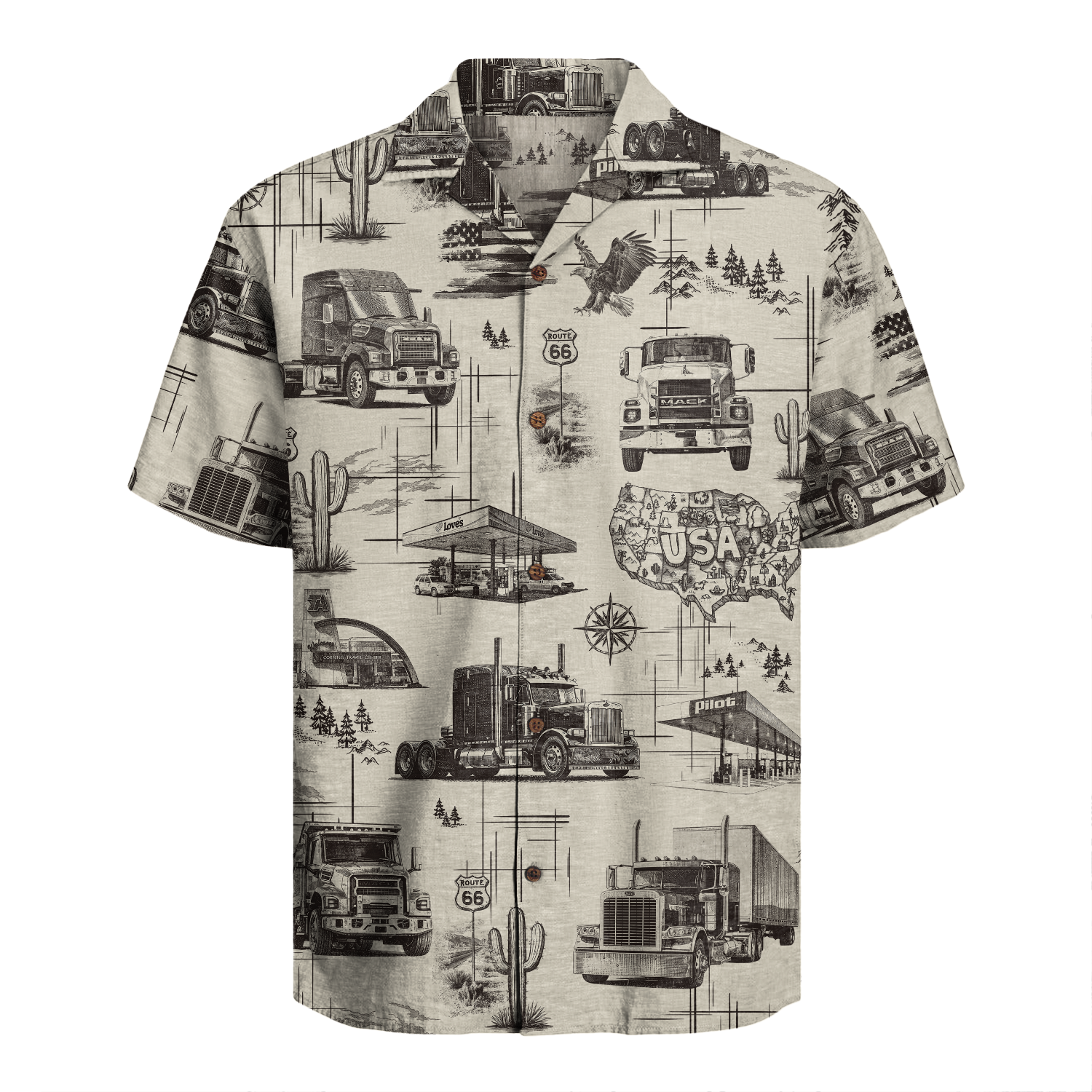 Trucker Driver Hawaiian Shirt