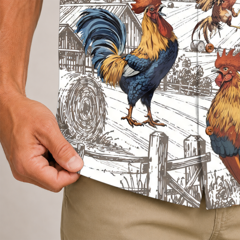 Agriculture Hawaiian Shirt for Men - Farm Life Print