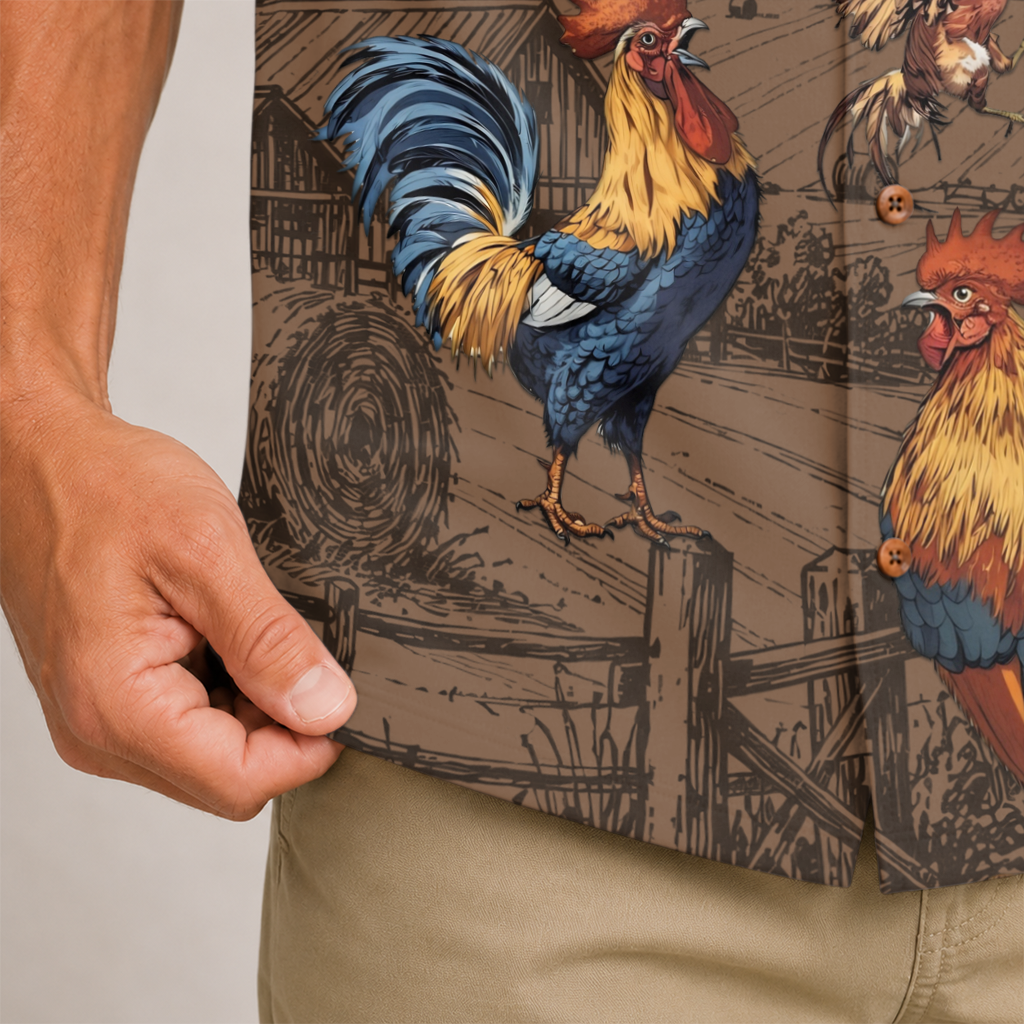 Agriculture Hawaiian Shirt for Men - Farm Life Print