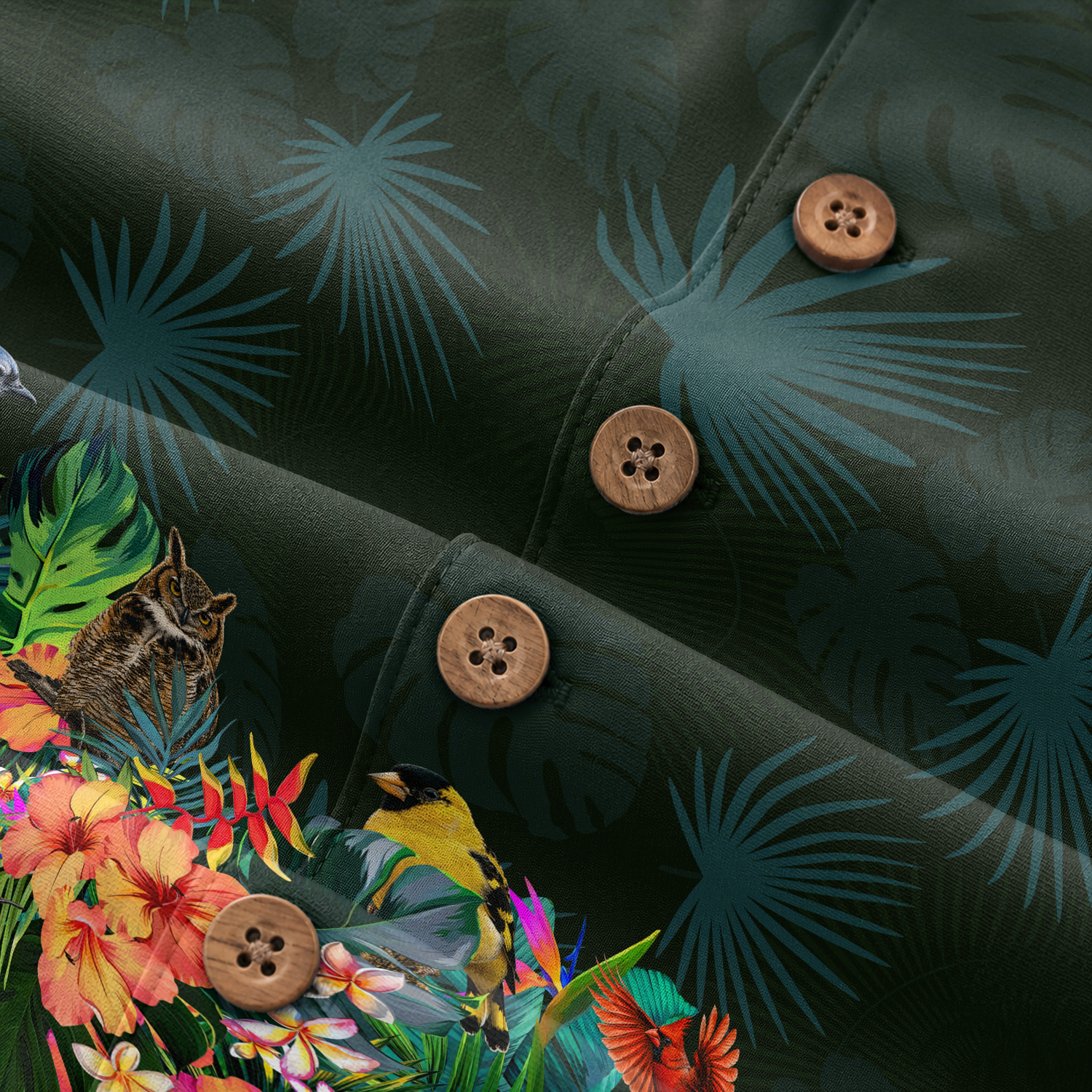 Bird Watching Summer Shirt for Men - Hawaiian Bird Button-Up