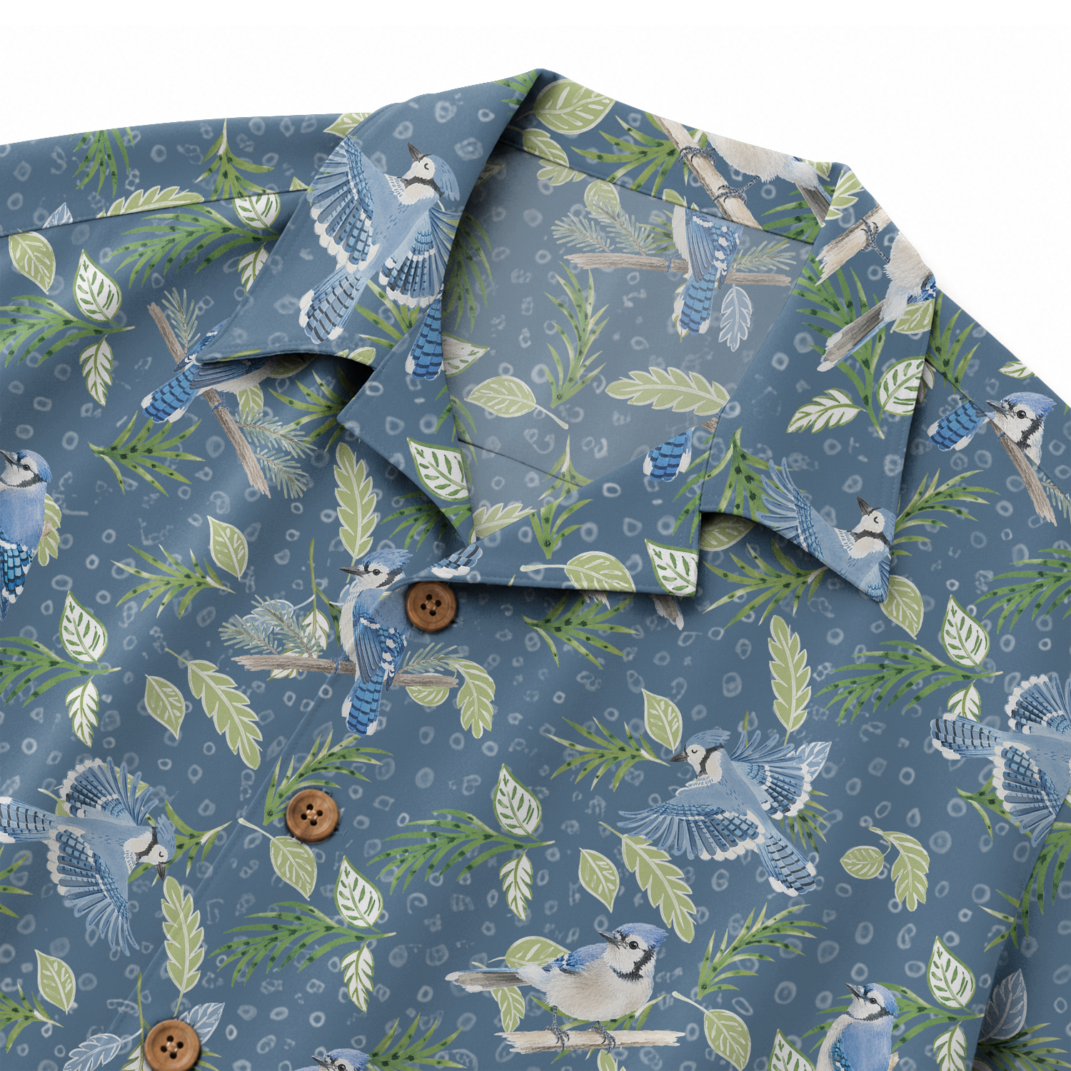 Bird Print Hawaiian Shirt for Men - Birdwatching Button-Up