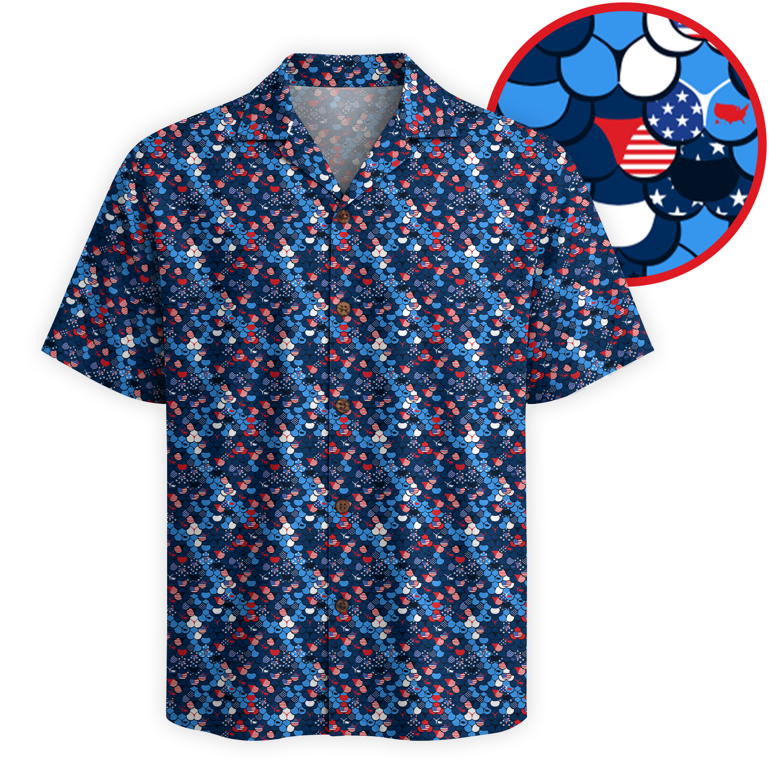 Patriotic Peaches of America Hawaiian Shirt