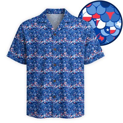 Patriotic Peaches of Texas Hawaiian Shirt