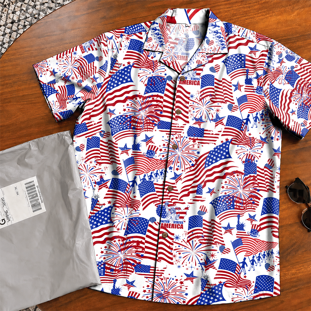 Happy USA Hawaiian Shirt
