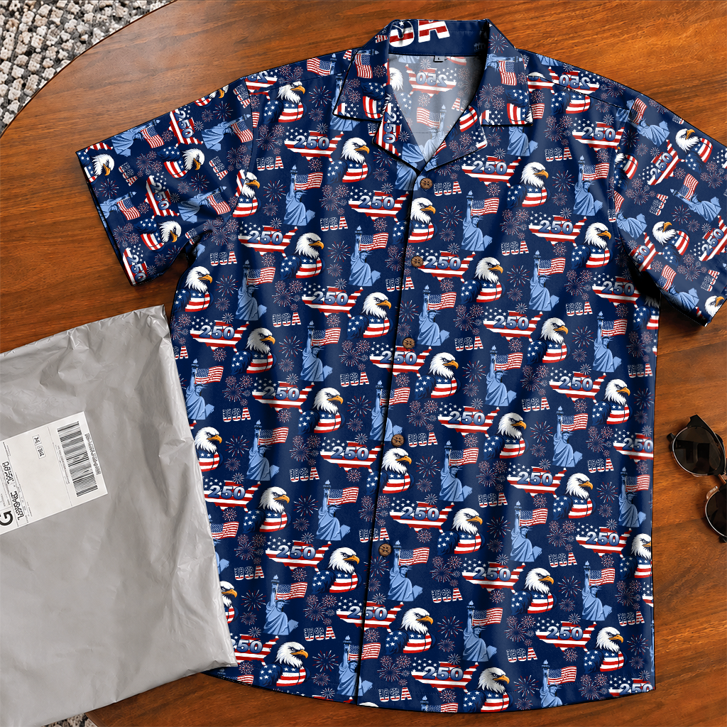 America 250 Years Of Freedom Hawaiian Shirt