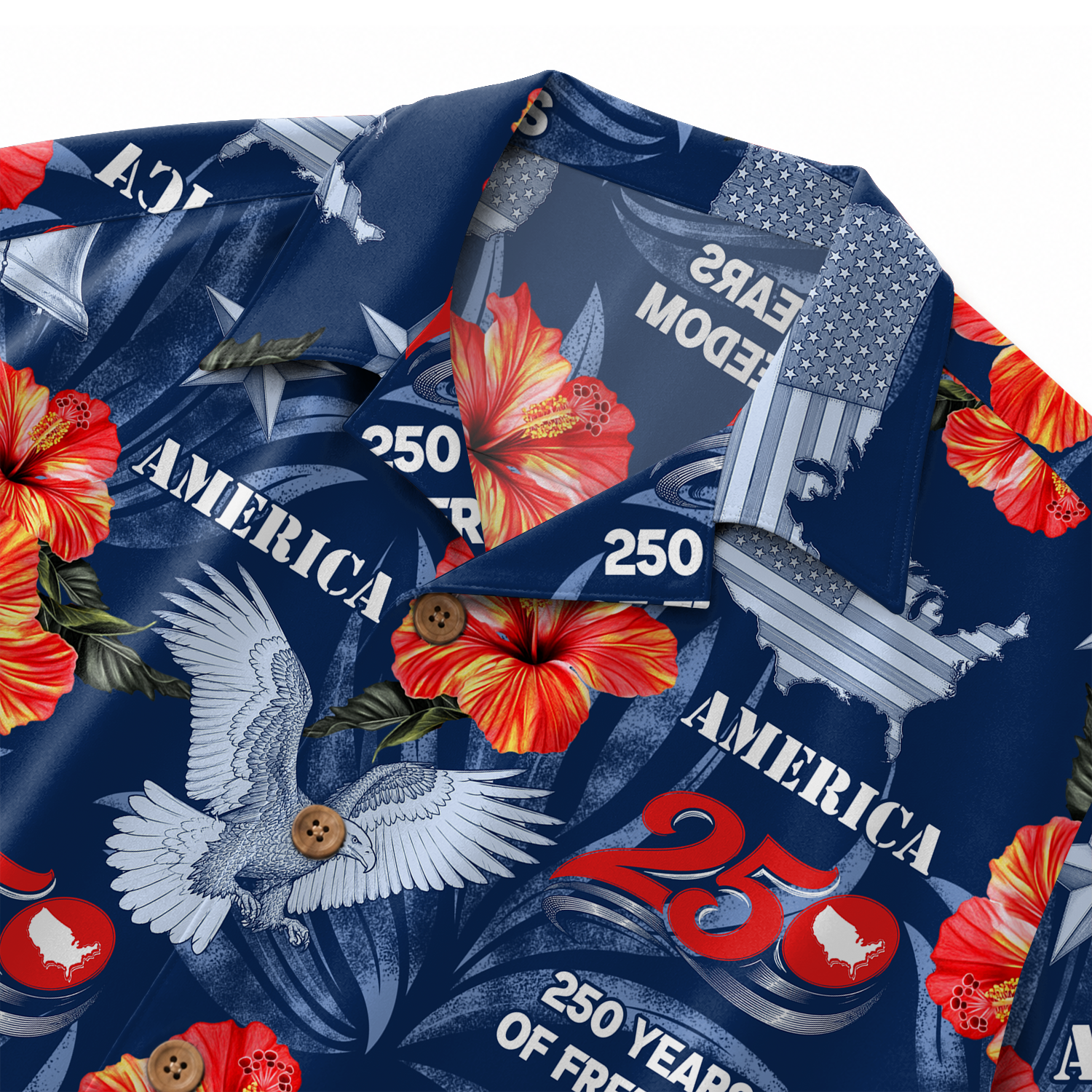America 250 Years Of Freedom Hawaiian Shirt