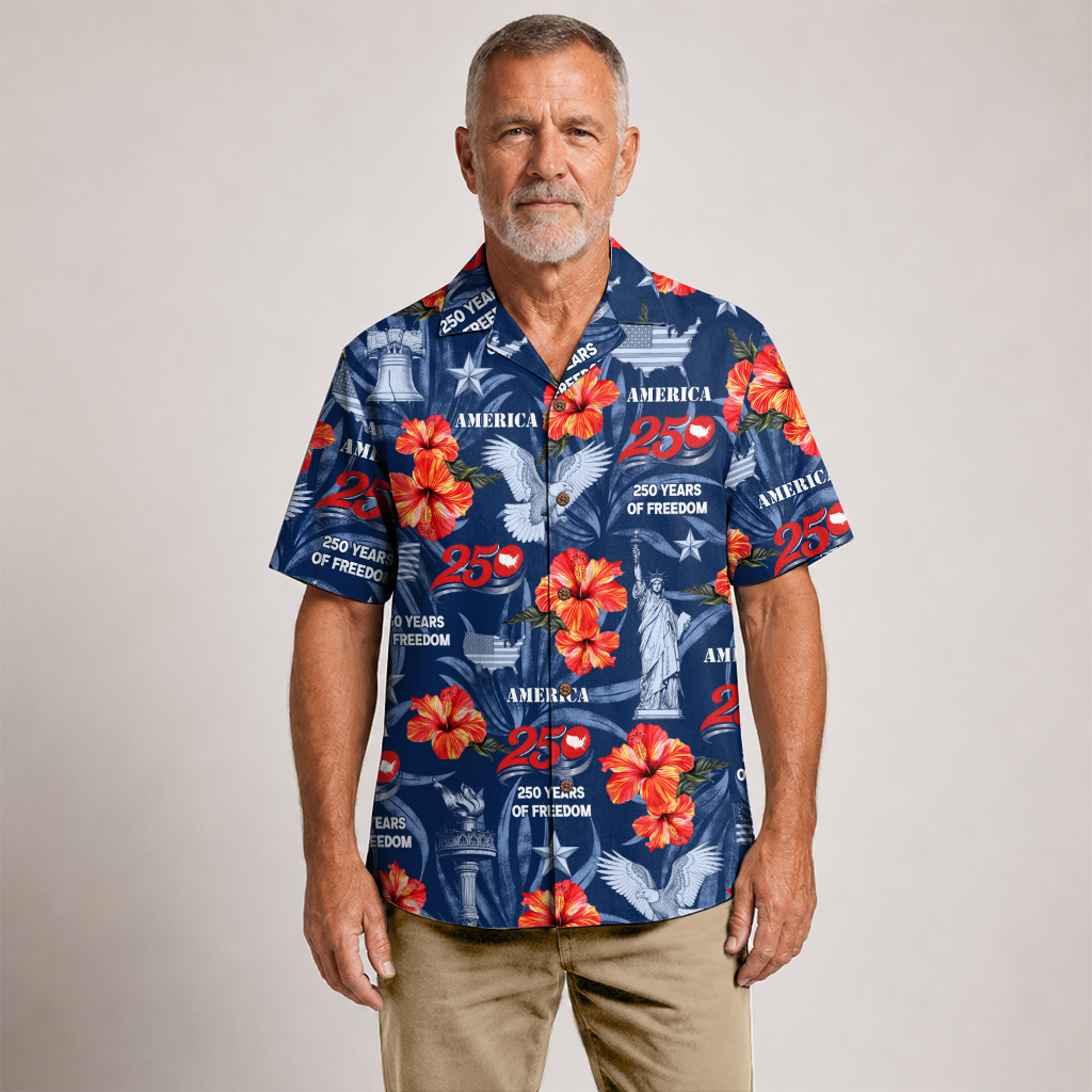 America 250 Years Of Freedom Hawaiian Shirt