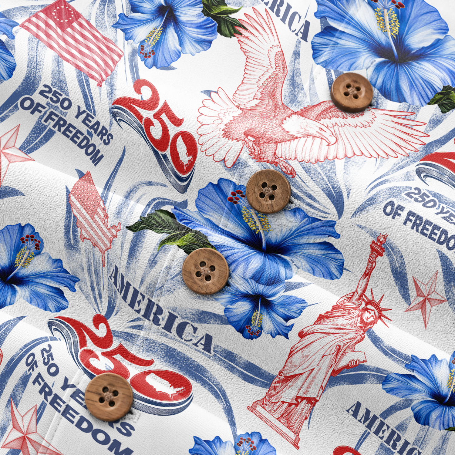 America 250 Years Of Freedom Hawaiian Shirt