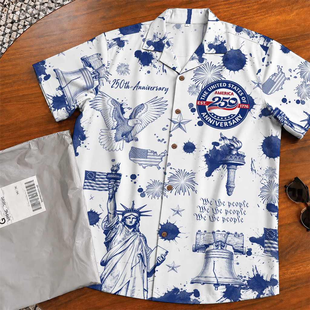 America 250 Years Of Freedom Hawaiian Shirt