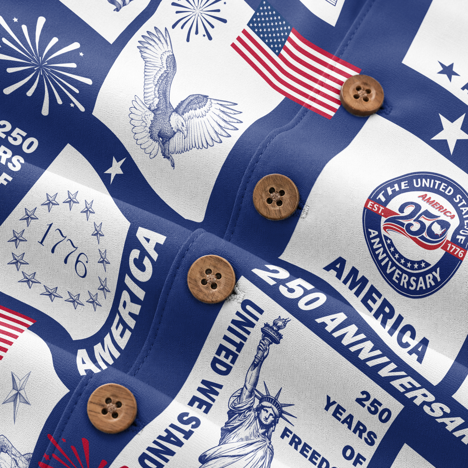 America 250 Years Of Freedom Hawaiian Shirt