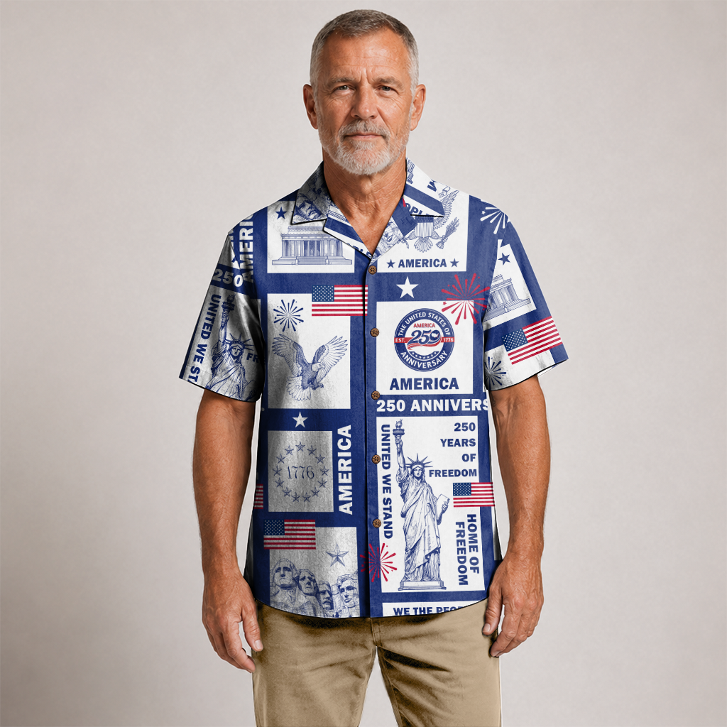 America 250 Years Of Freedom Hawaiian Shirt