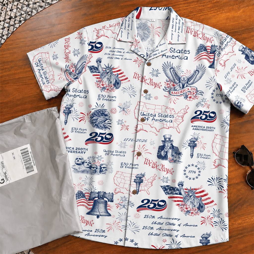 America 250 Years Of Freedom Hawaiian Shirt