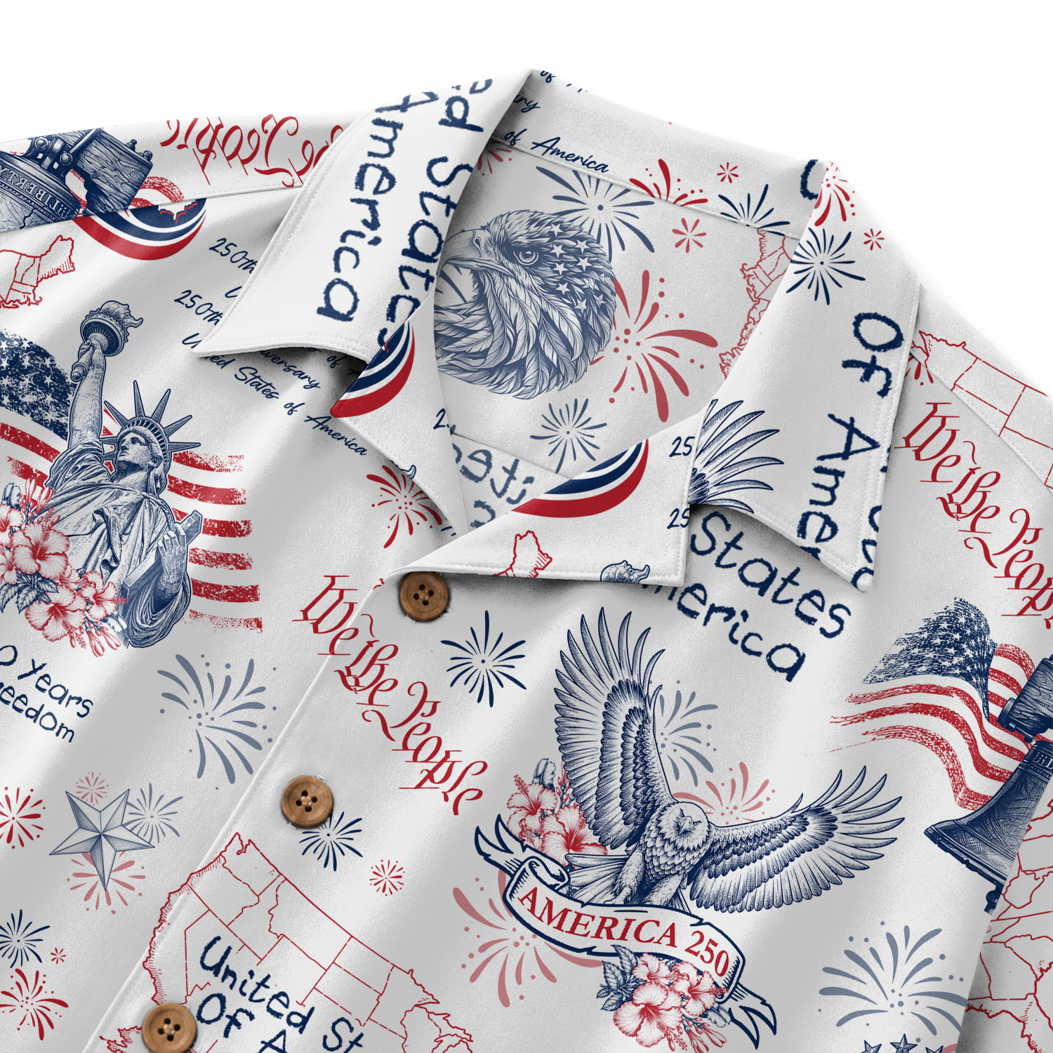 America 250 Years Of Freedom Hawaiian Shirt