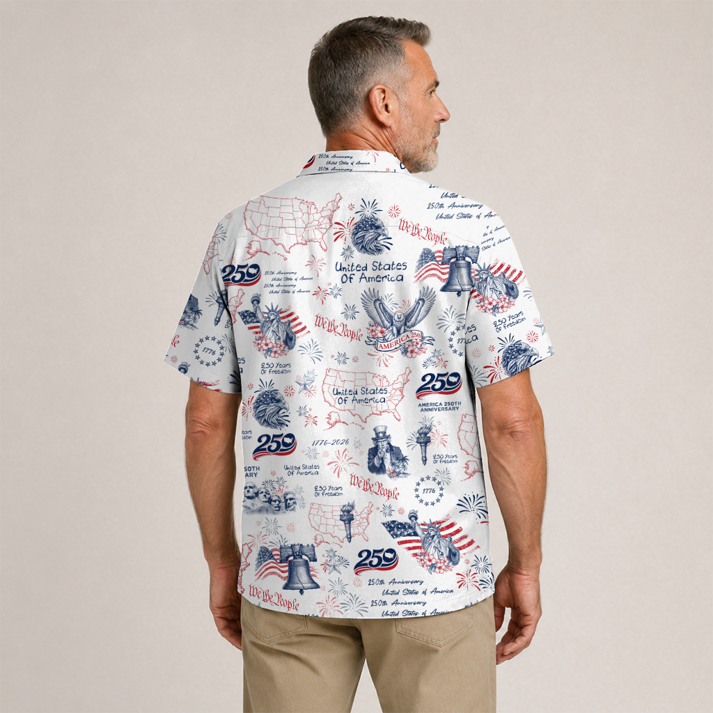 America 250 Years Of Freedom Hawaiian Shirt