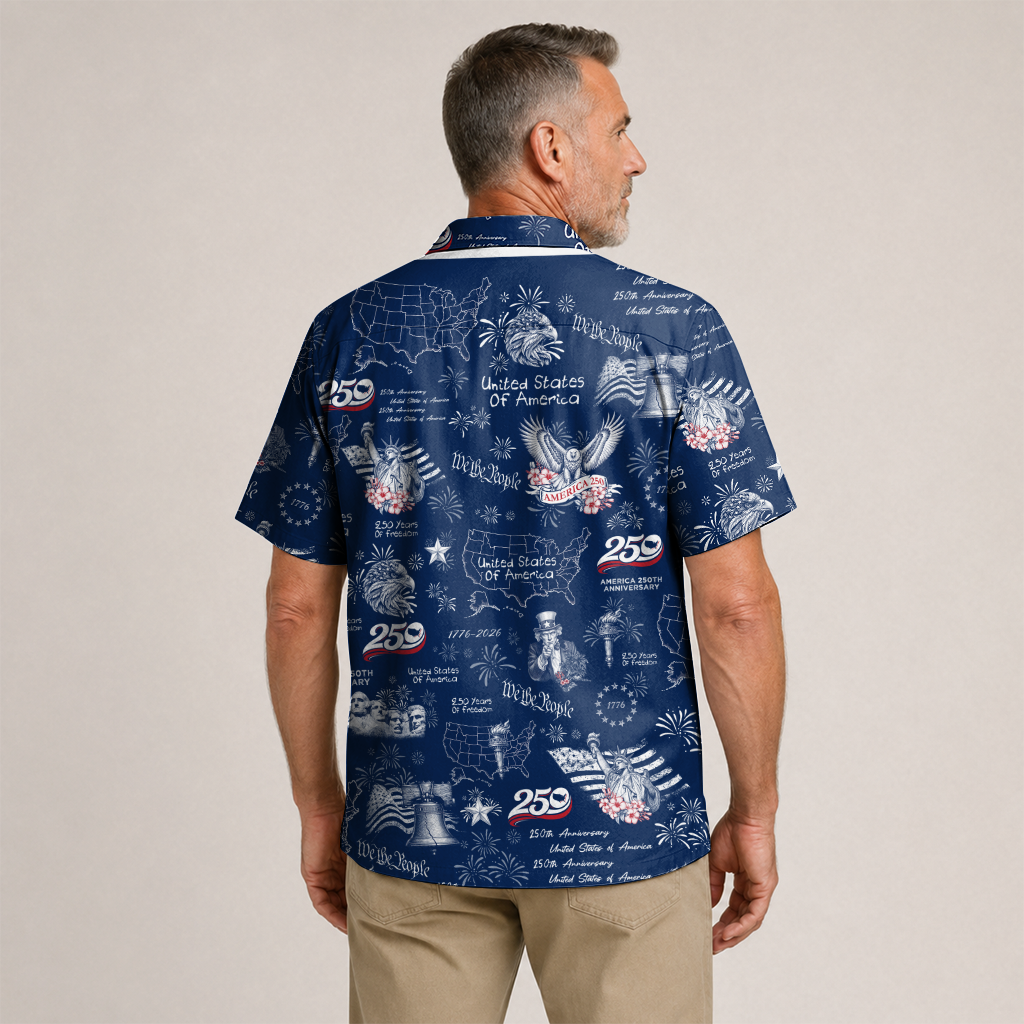 America 250 Years Of Freedom Hawaiian Shirt