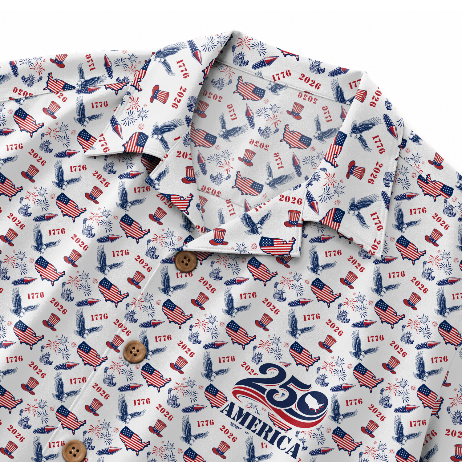 America 250 Years Of Freedom Hawaiian Shirt