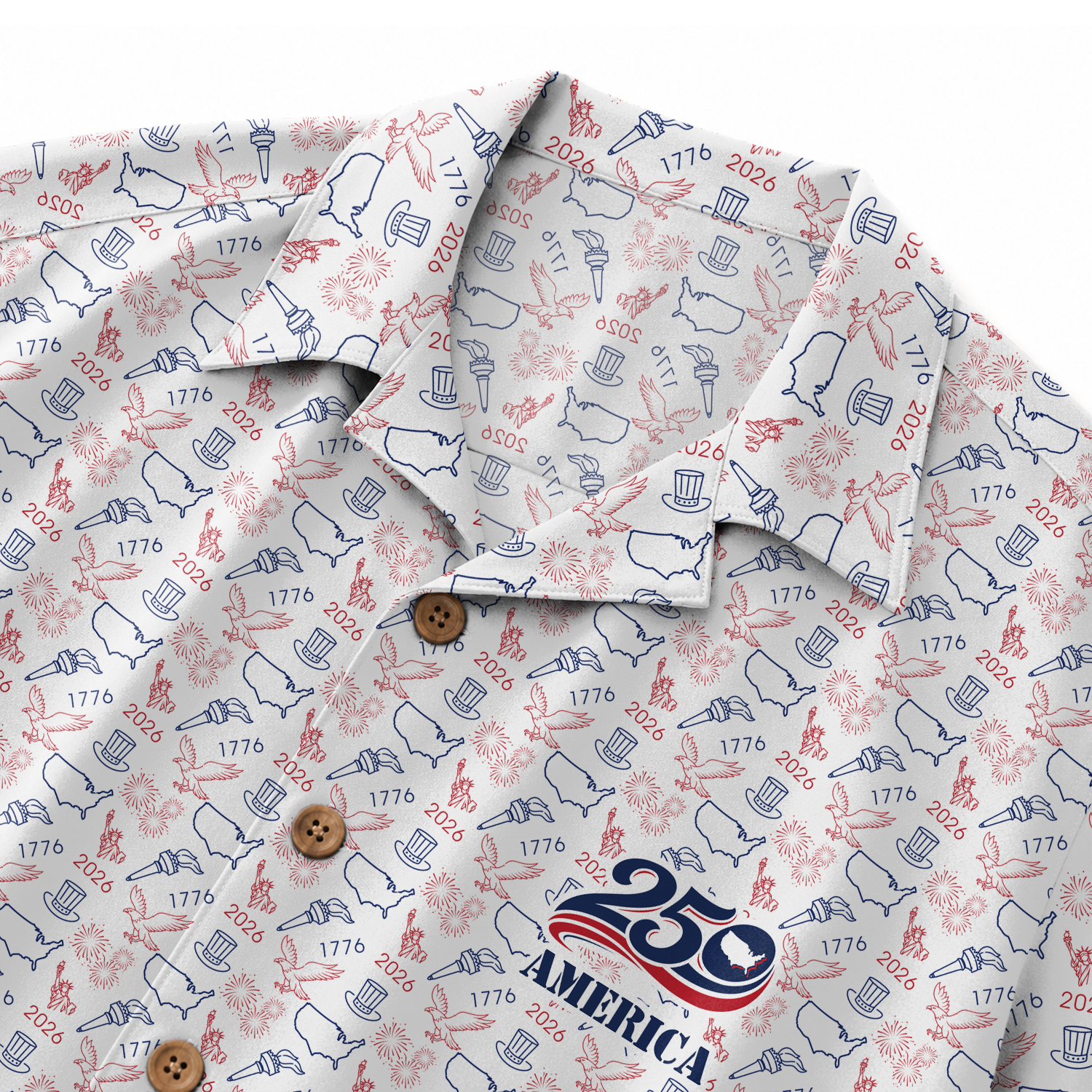 America 250 Years Of Freedom Hawaiian Shirt