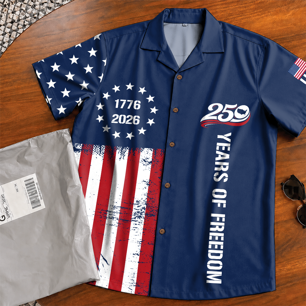 America 250 Years Of Freedom Hawaiian Shirt
