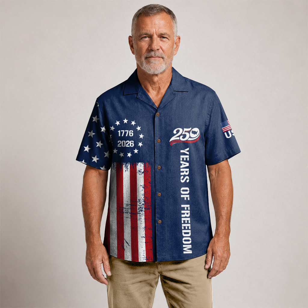 America 250 Years Of Freedom Hawaiian Shirt