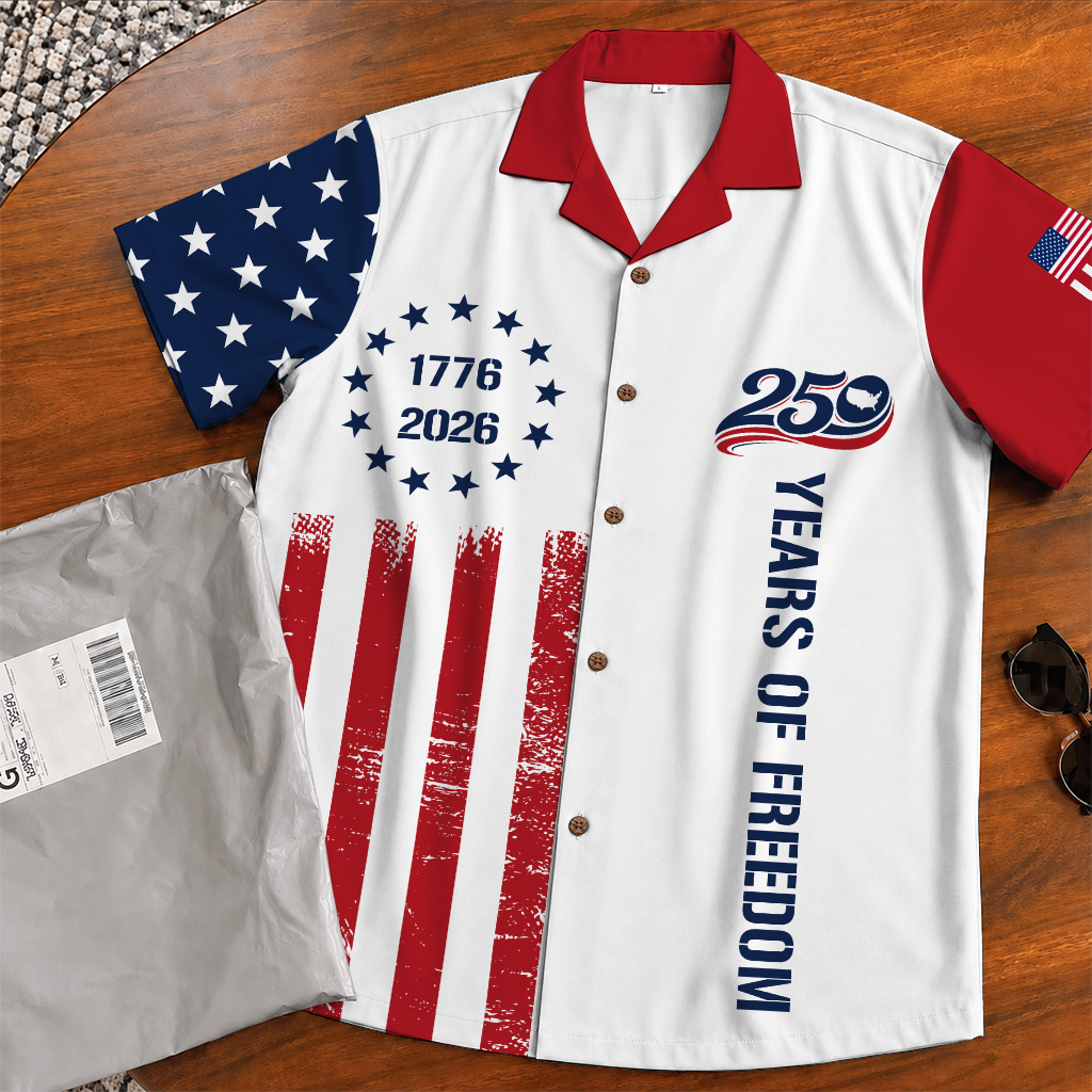 America 250 Years Of Freedom Hawaiian Shirt