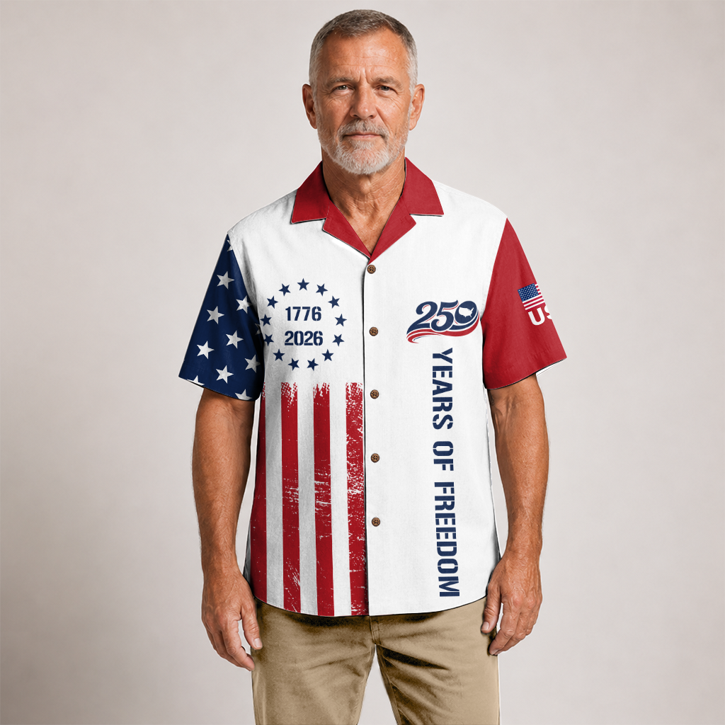 America 250 Years Of Freedom Hawaiian Shirt