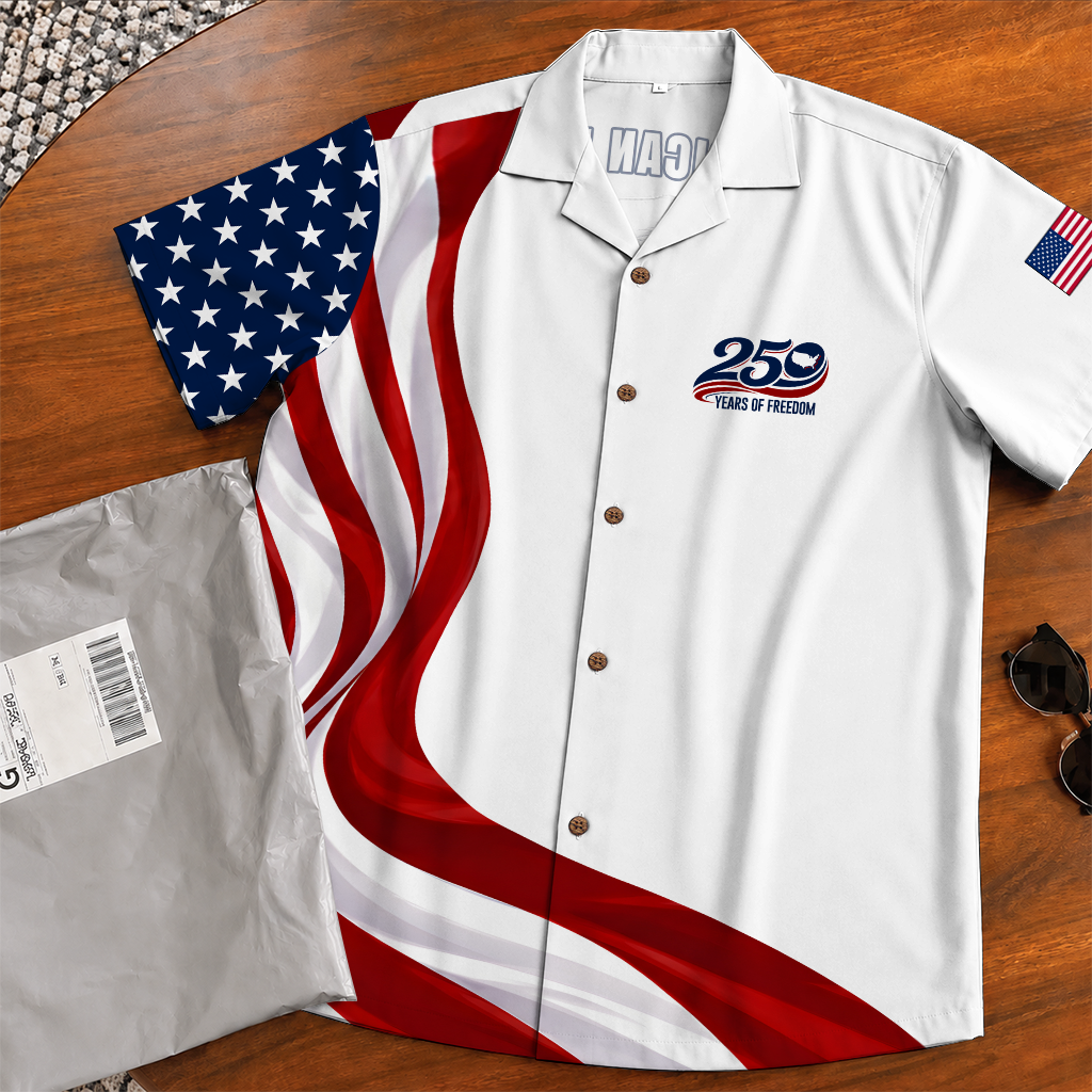 America 250 Years Of Freedom Hawaiian Shirt