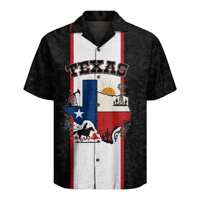 Men's Texas Hawaiian Shirt - Western Button-Up