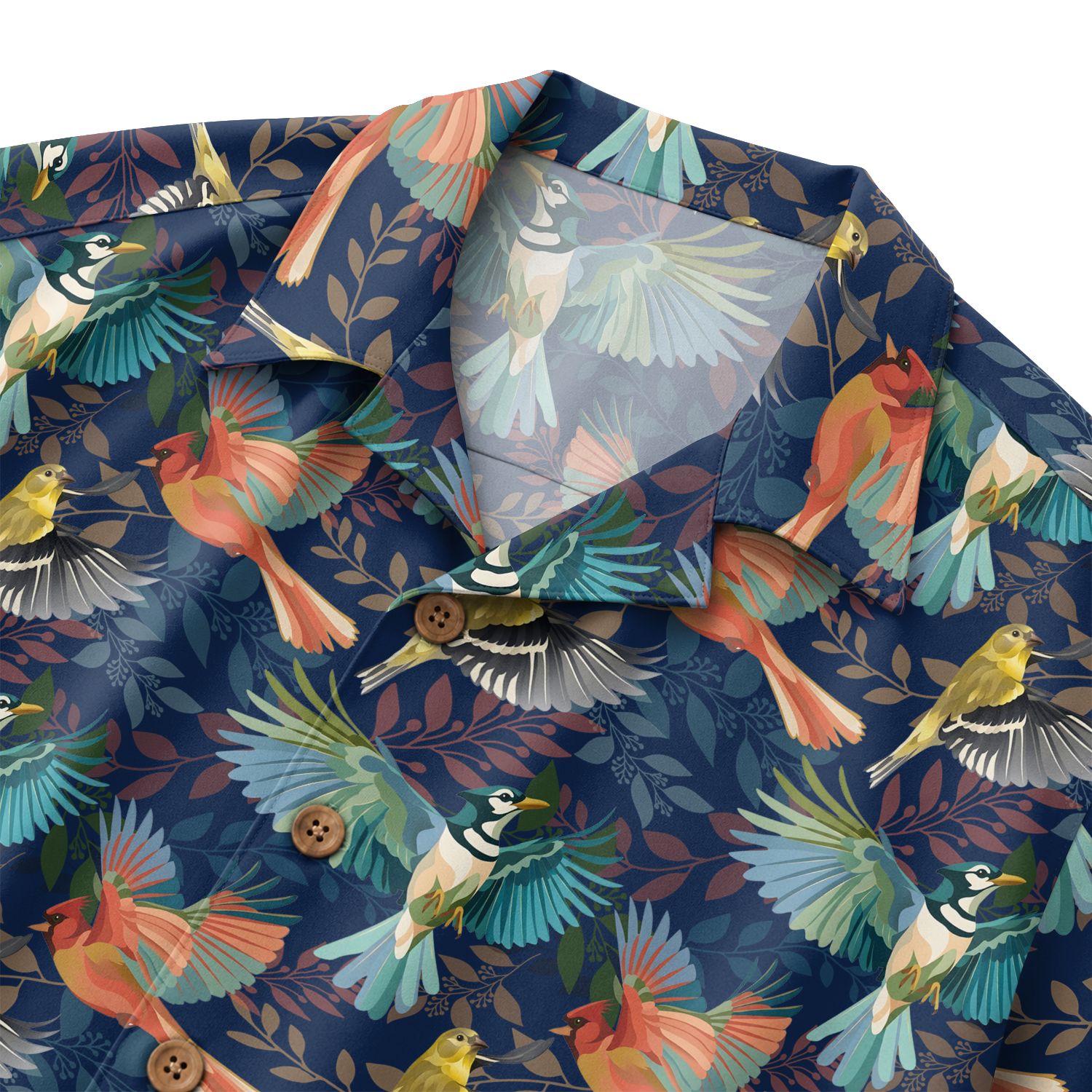 Men's Hawaiian Shirt - Bird Watching Nature Print