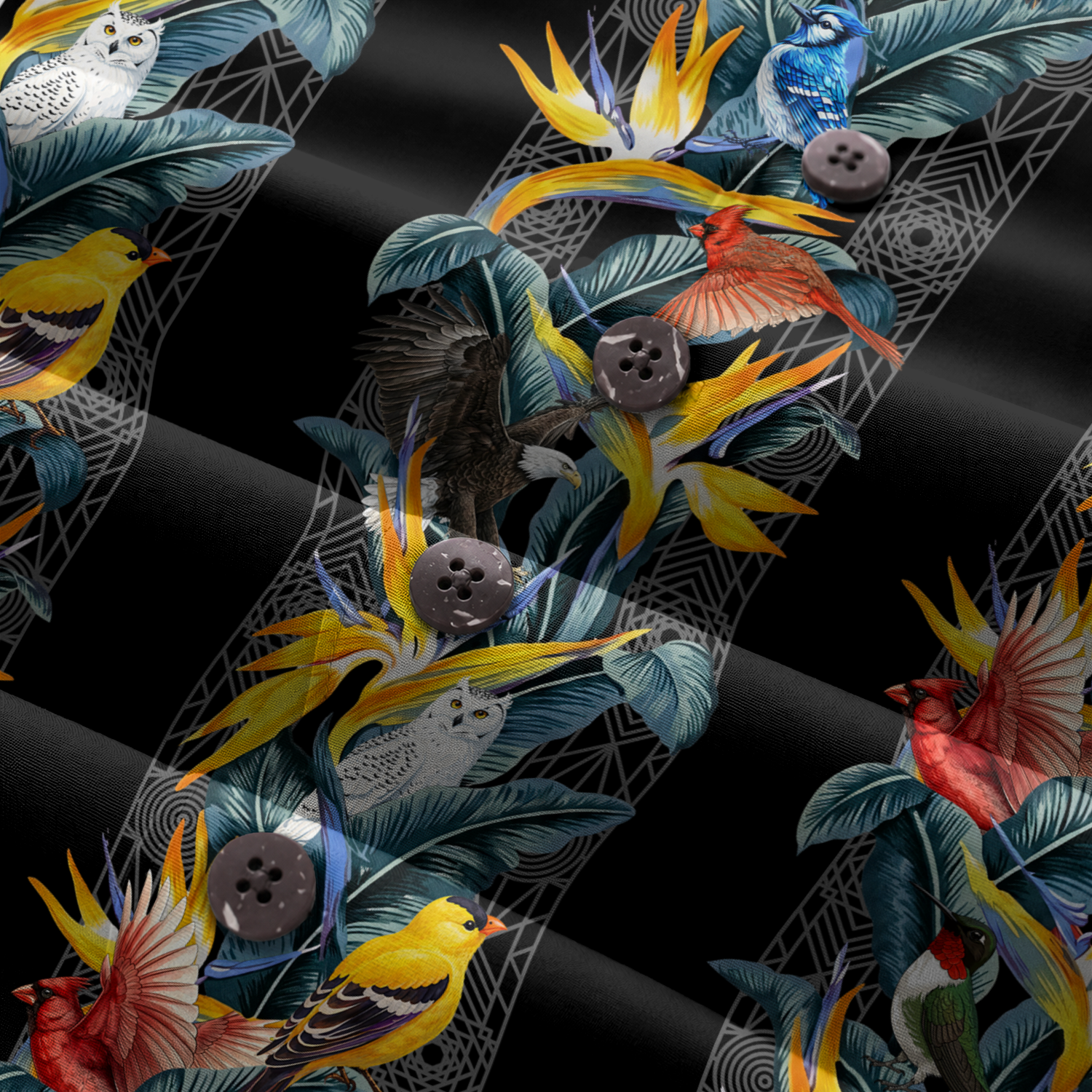 Birdwatching Hawaiian Shirt for Men - All-Over Nature Print