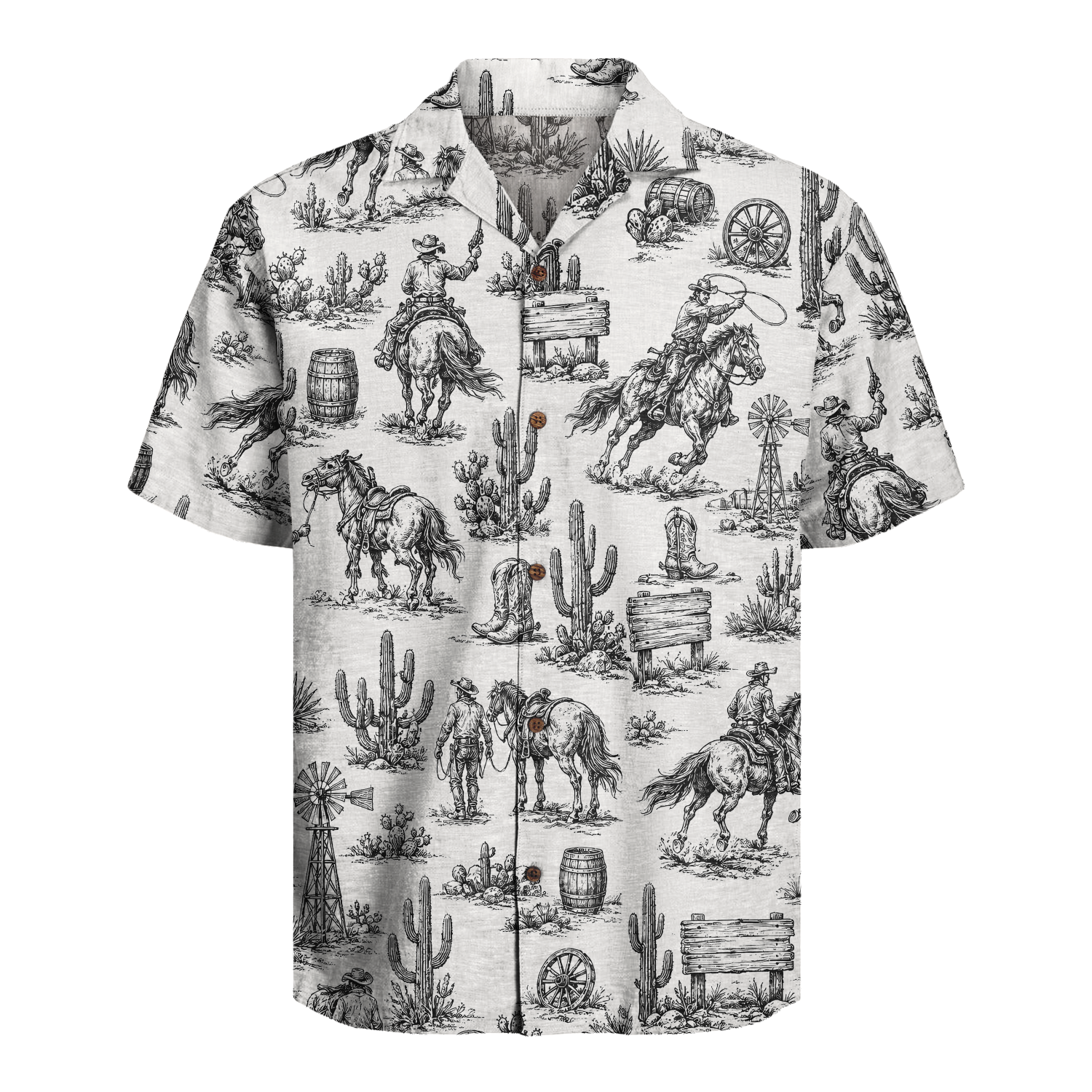 Cowboy Hawaiian Shirt