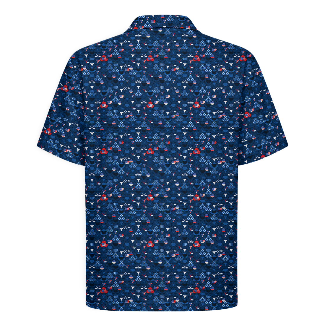 Patriotic Peaches of America Hawaiian Shirt - Navy Edition