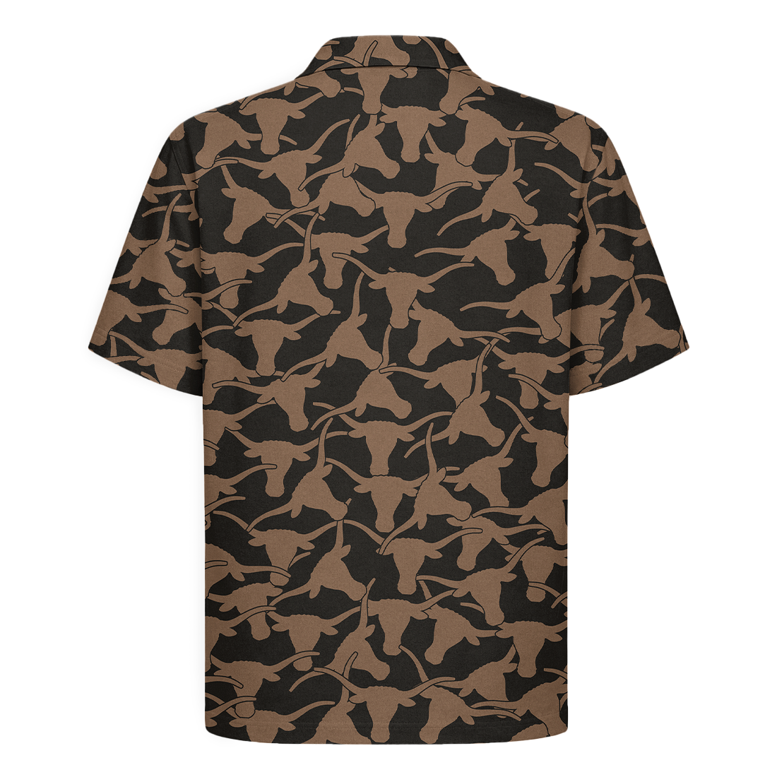 Lone Star Longhorn Hawaiian Shirt - Brown Edition