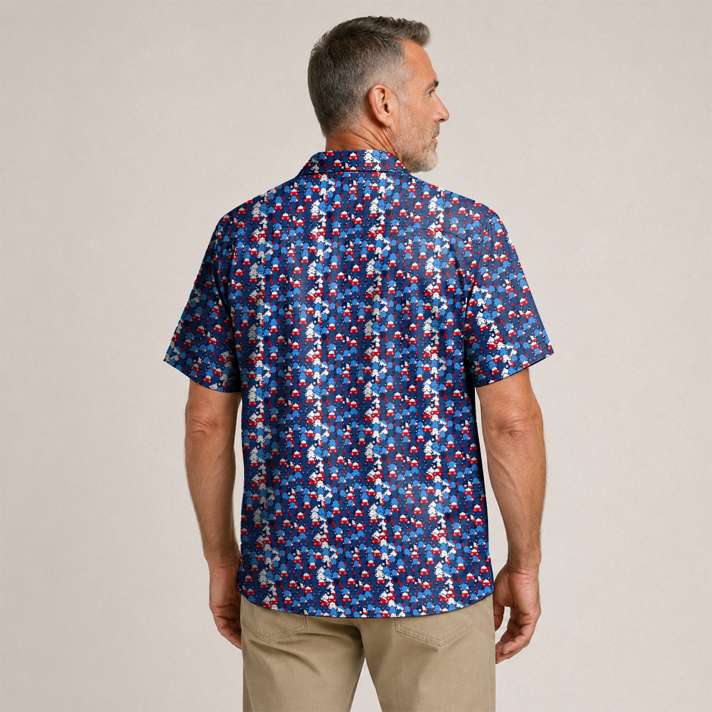 Men's Texas Hawaiian Shirt - Texan Melons Print Button-Up