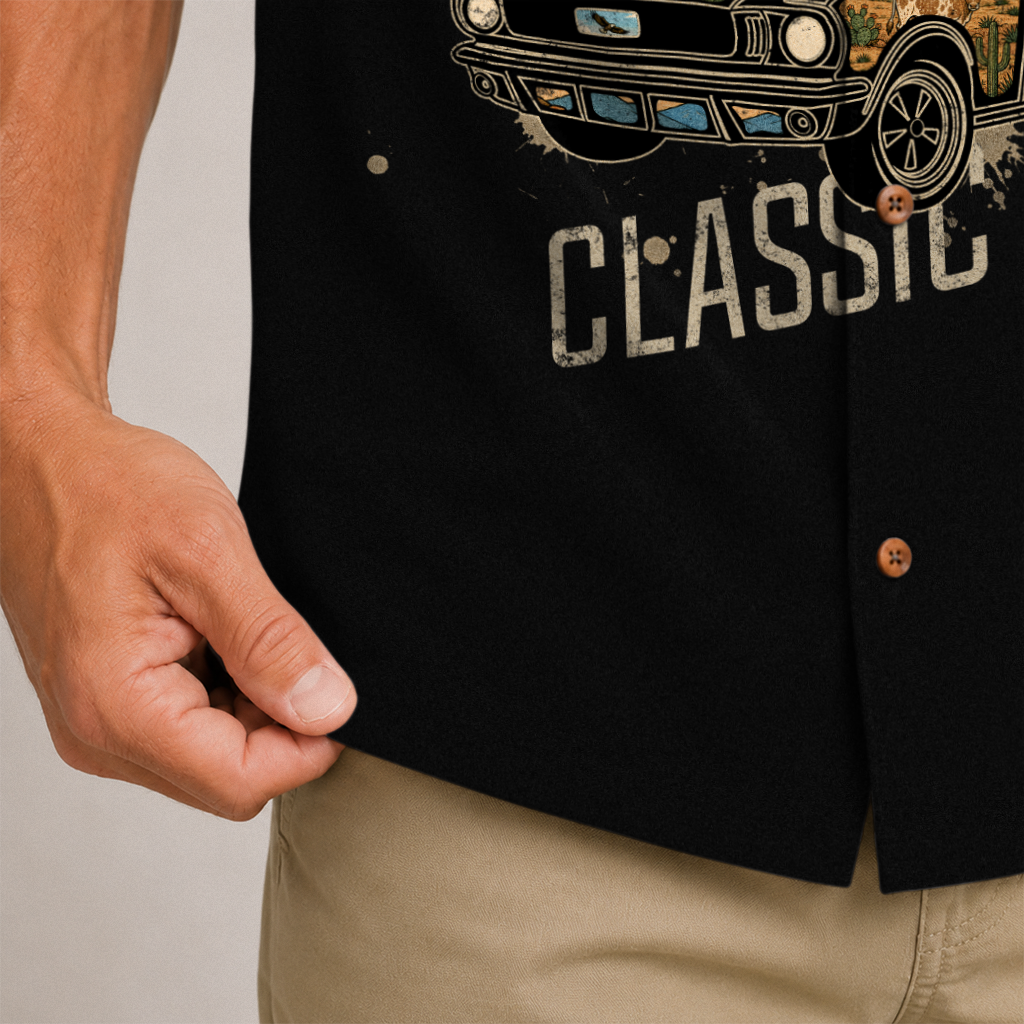 Texas x Classic Car Hawaiian Shirt for Men