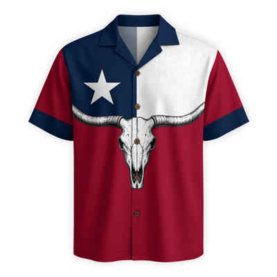 Texas Flag Hawaiian Shirt for Men
