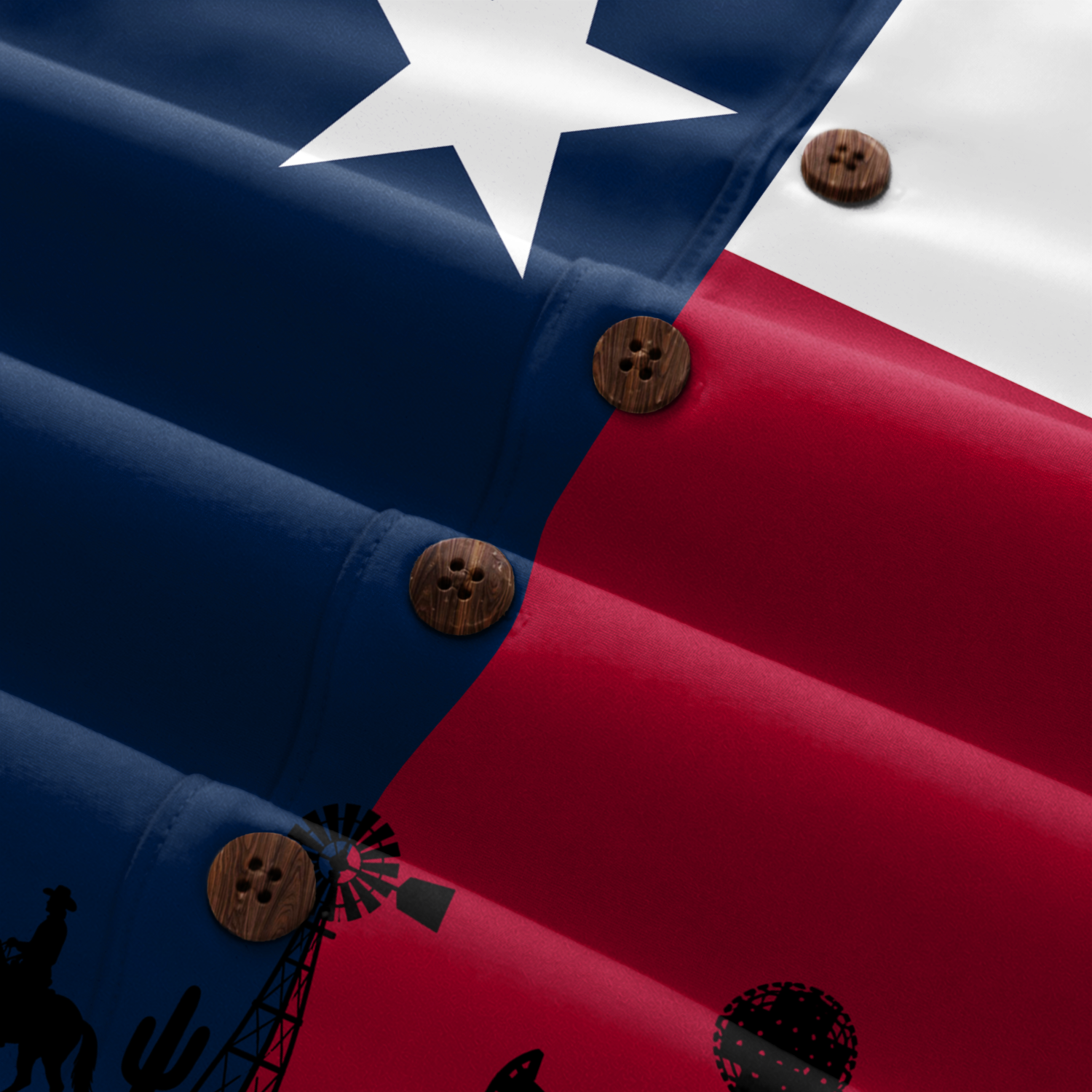 Texas Flag Hawaiian Shirt for Men