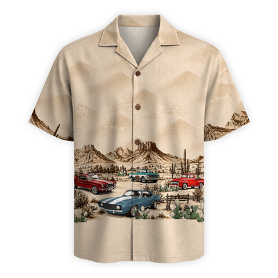 Texas x Classic Car Hawaiian Shirt for Men