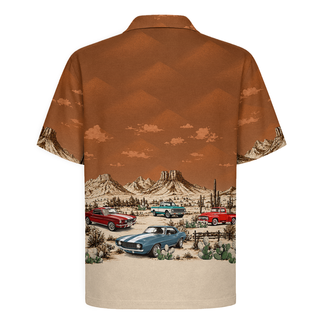 Texas x Classic Car Hawaiian Shirt for Men