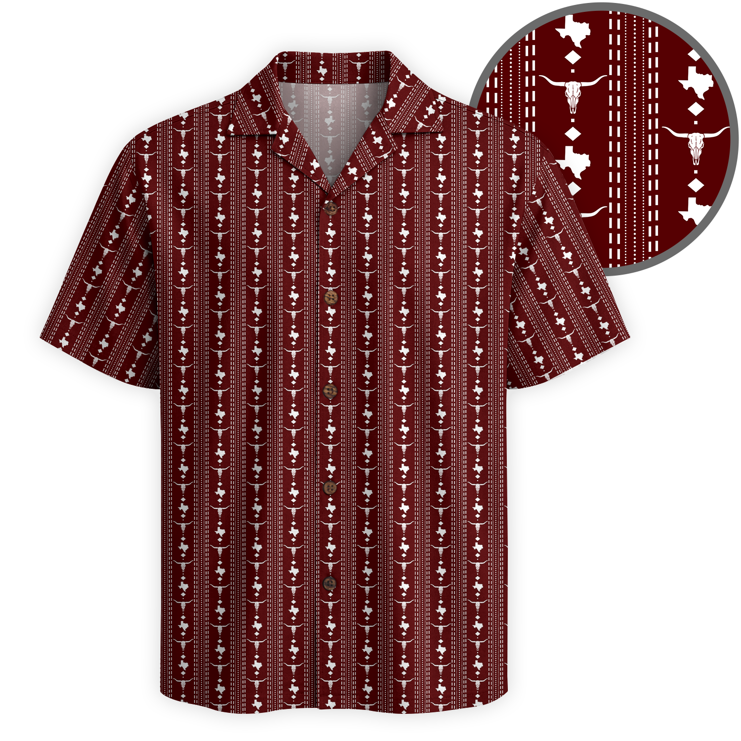 Texas Check Hawaiian Shirt for Men