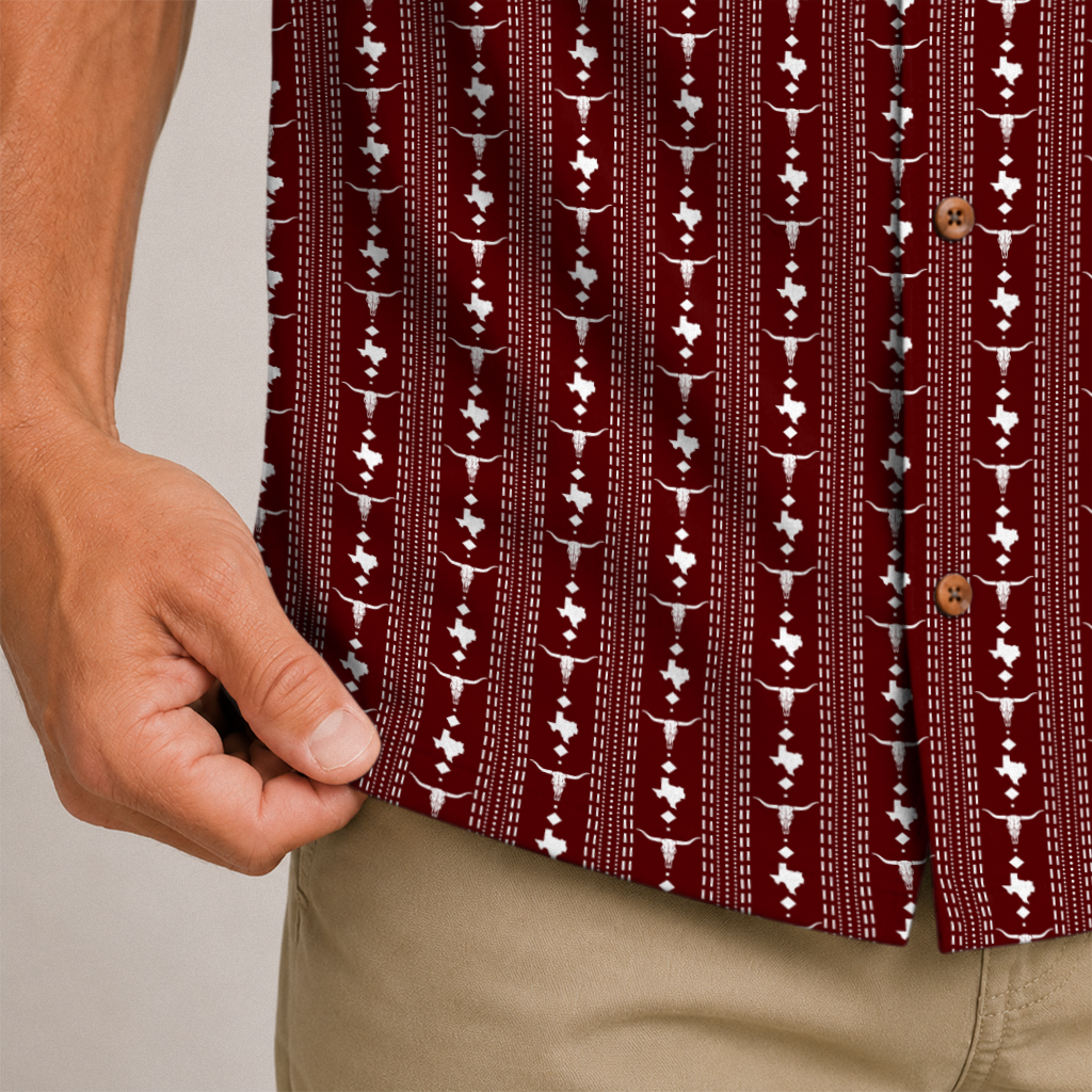 Texas Check Hawaiian Shirt for Men