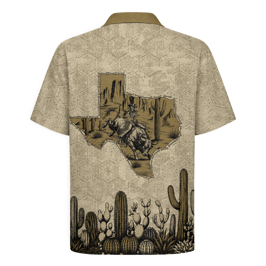 Texas x Skull Hawaiian Shirt for Men