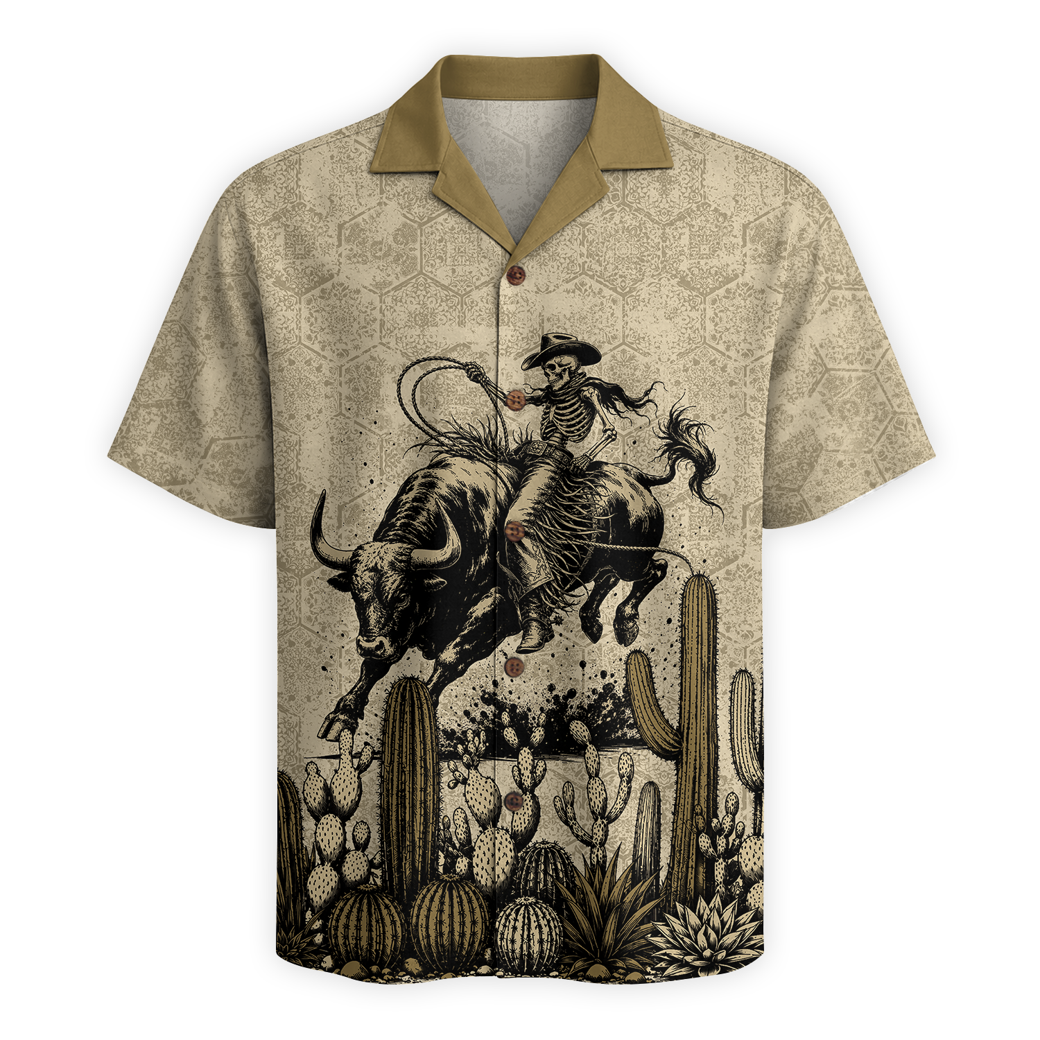 Texas x Skull Hawaiian Shirt for Men