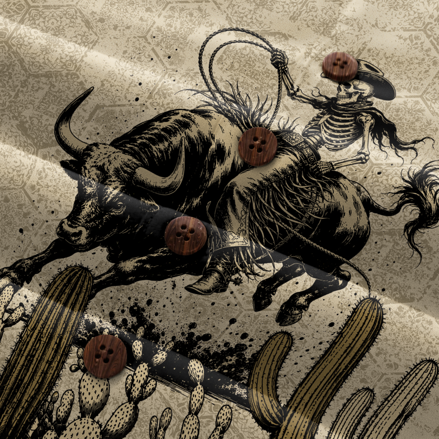 Texas x Skull Hawaiian Shirt for Men