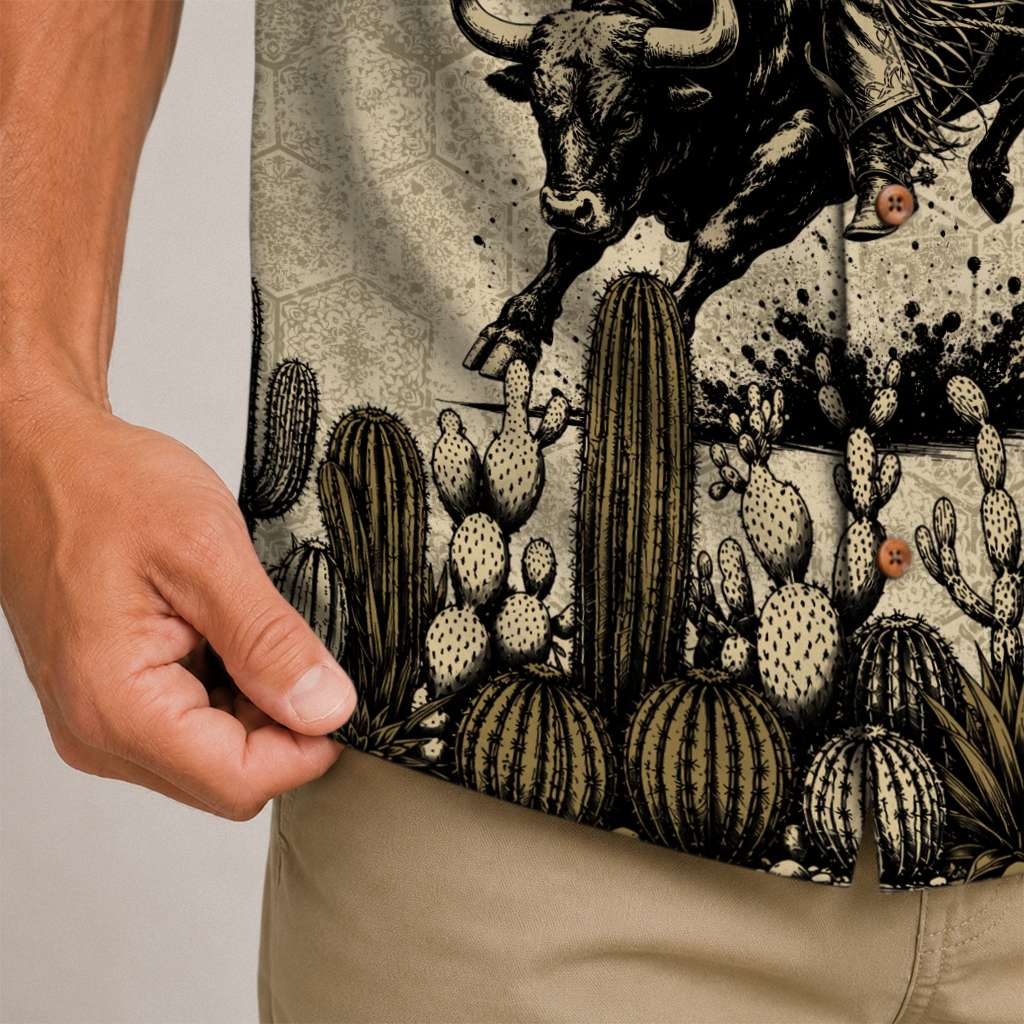 Texas x Skull Hawaiian Shirt for Men