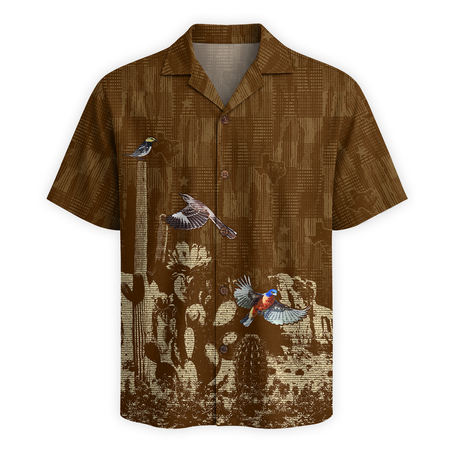 Texas x Bird Watching Hawaiian Shirt for Men