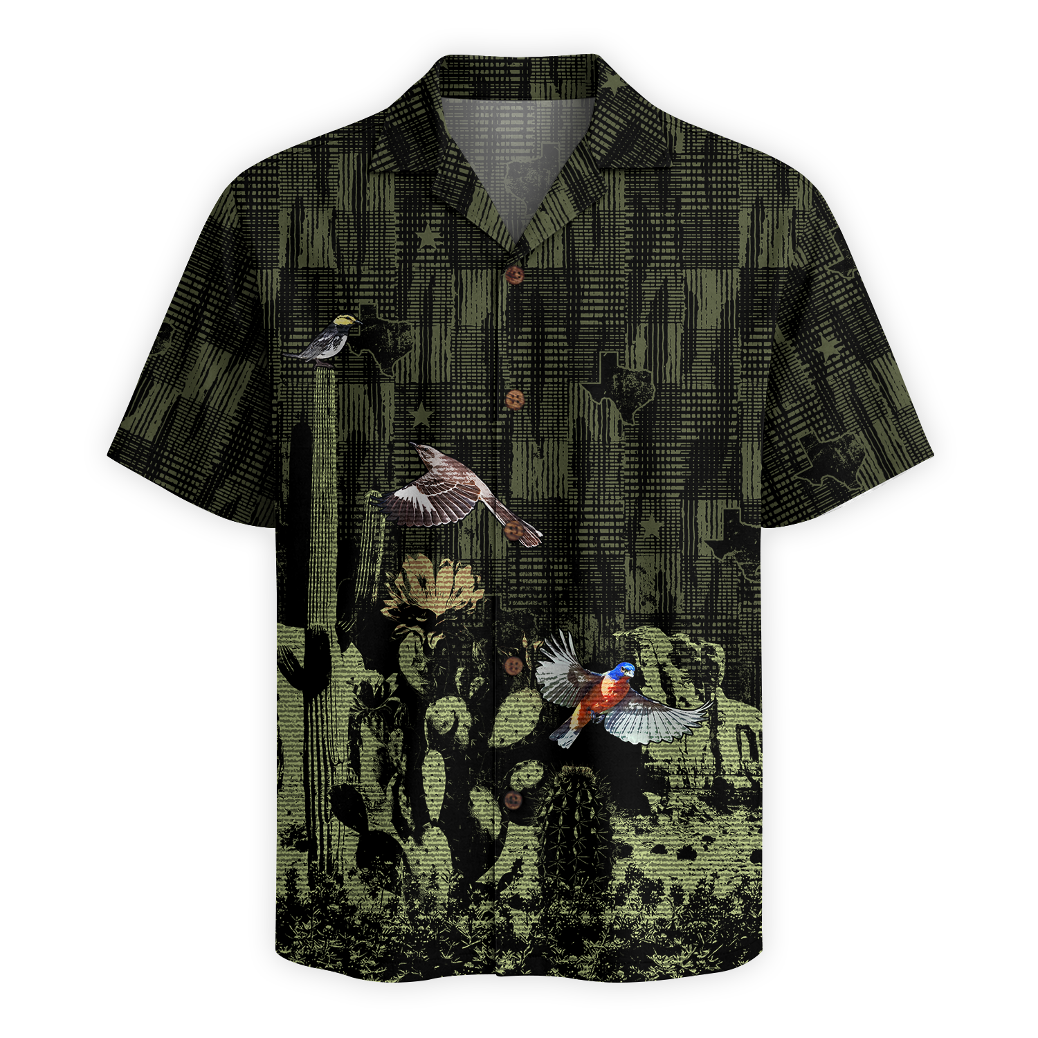 Texas x Bird Watching Hawaiian Shirt for Men